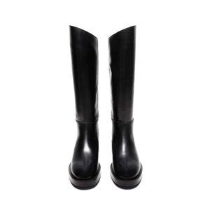 Mango Leather tall boots 10 knee high riding/ equestrian pull-on
